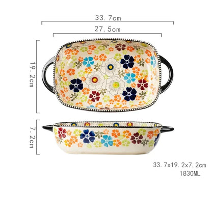 The Blooming of Oz Embossed Ceramic Baking Dish