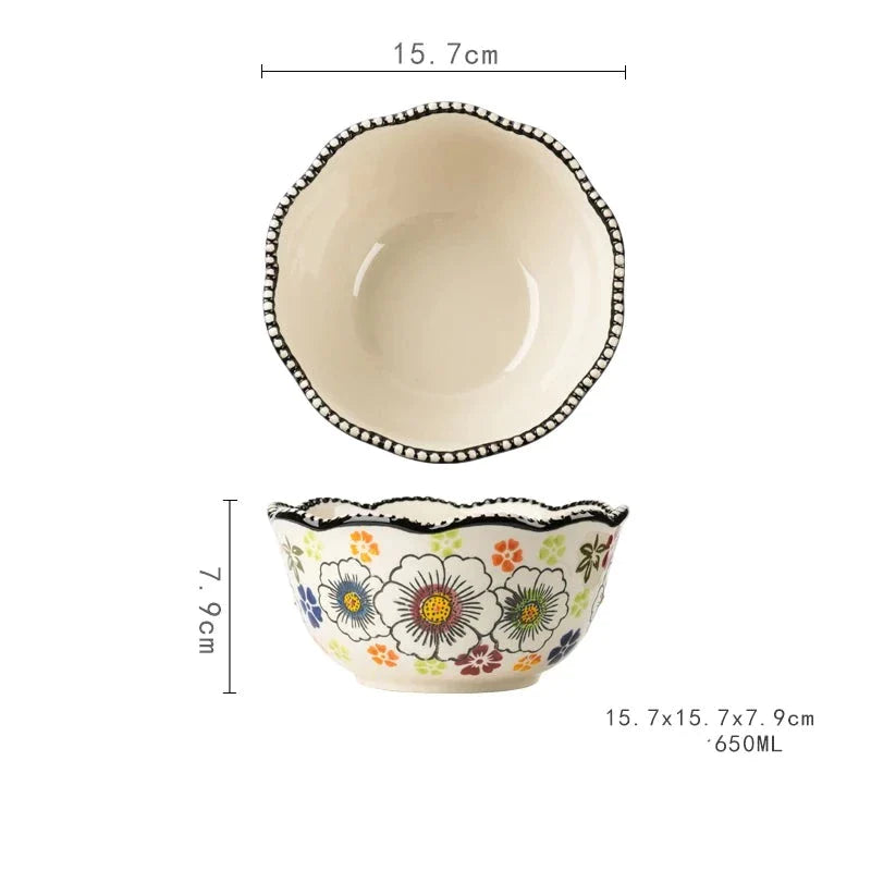 The Blooming of Oz Embossed Ceramic Bowls