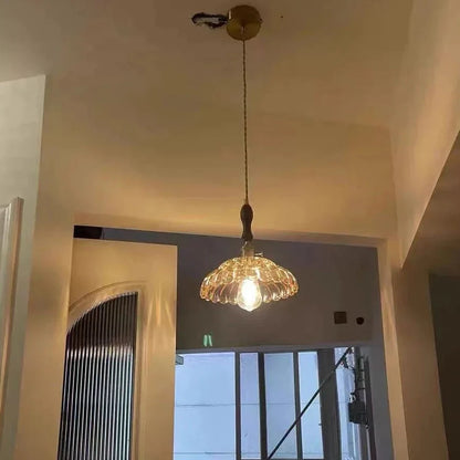 Wooden Handle Pendant Light