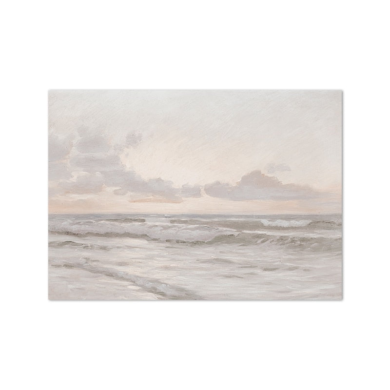 Vintage Seascape Canvas Wall Art