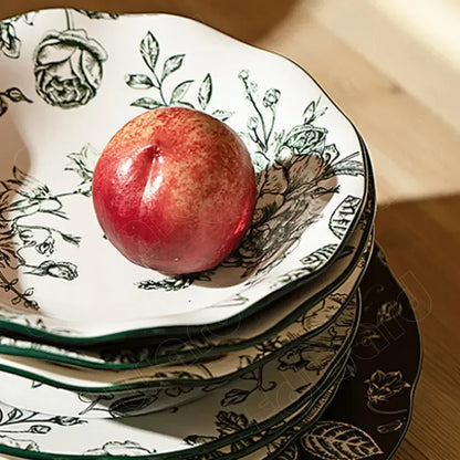 Vintage Floral Ceramic Plates