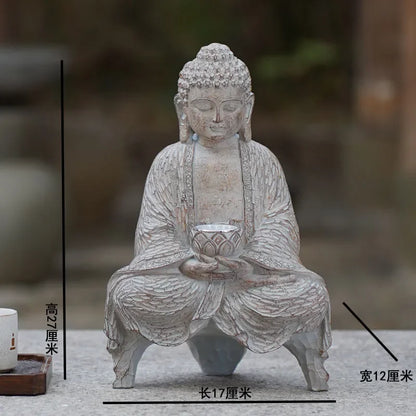 Zen Buddha Solar Statue