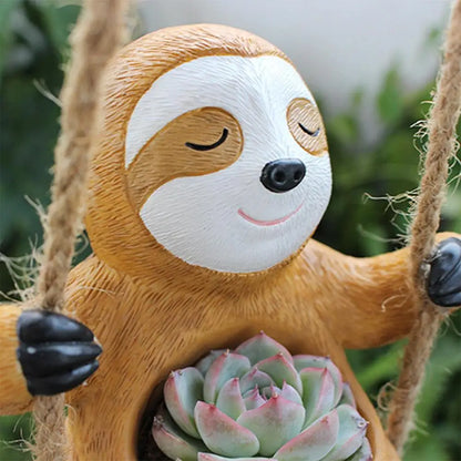 Swing Sloth Flower Pot