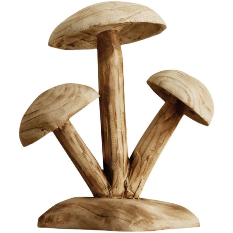 Wooden Mushroom Sculpture