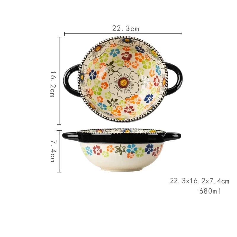 The Blooming of Oz Embossed Ceramic Bowls