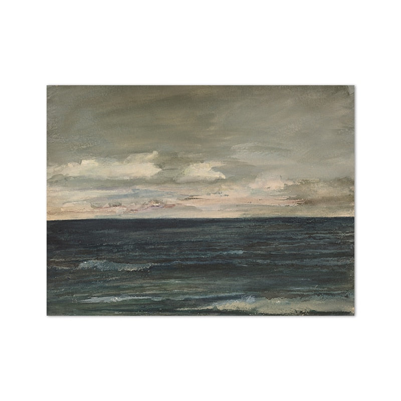 Vintage Seascape Canvas Wall Art