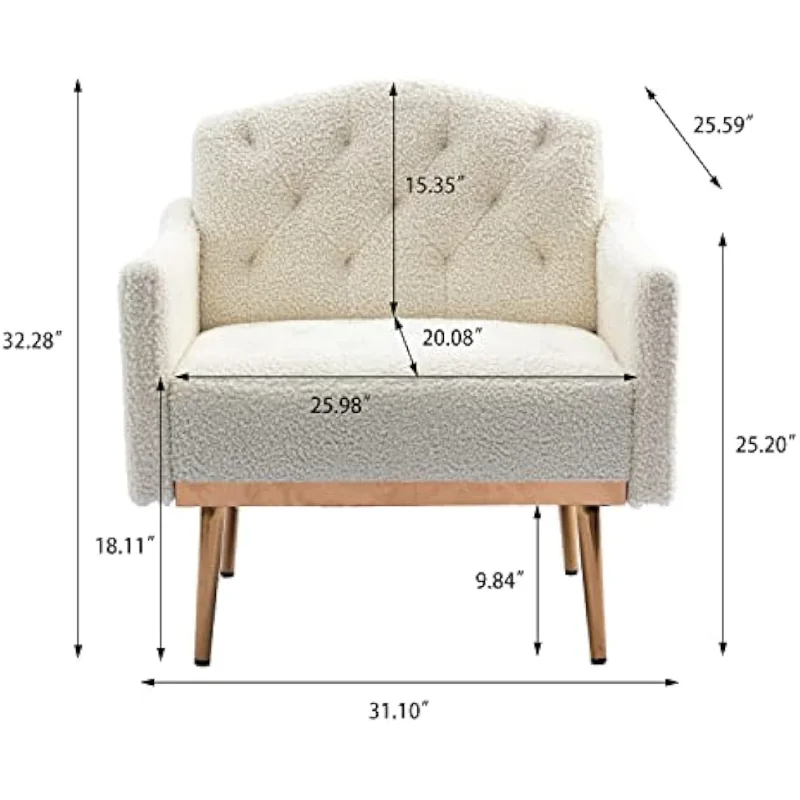 Tufted Modern Accent Chair with Arms