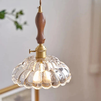 Wooden Handle Pendant Light