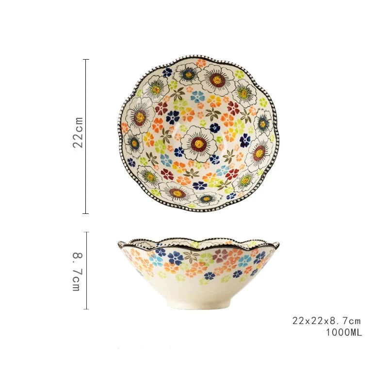 The Blooming of Oz Embossed Ceramic Bowls