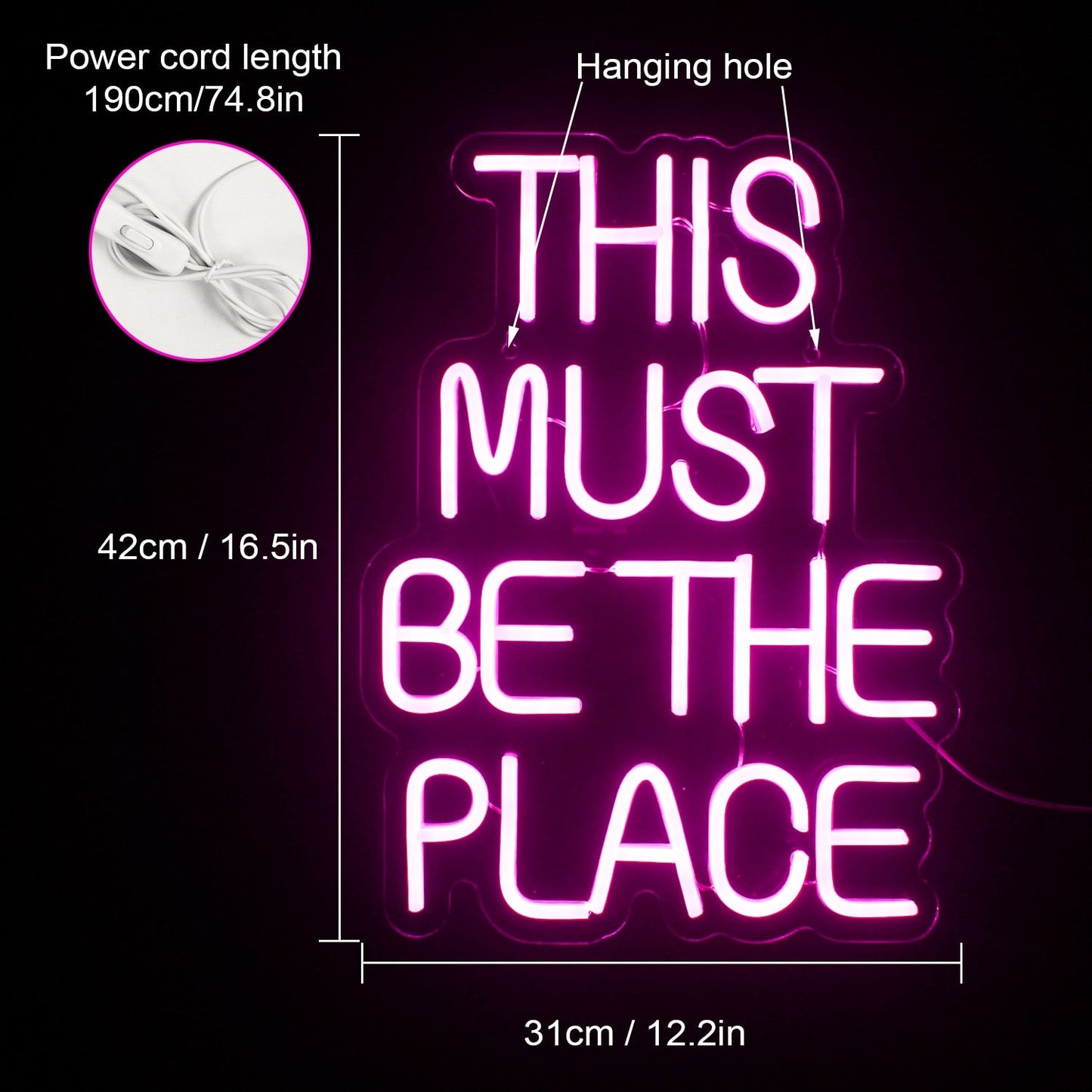 This Must Be The Place Neon Sign