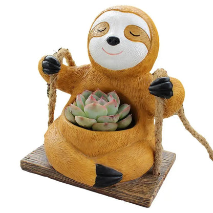 Swing Sloth Flower Pot