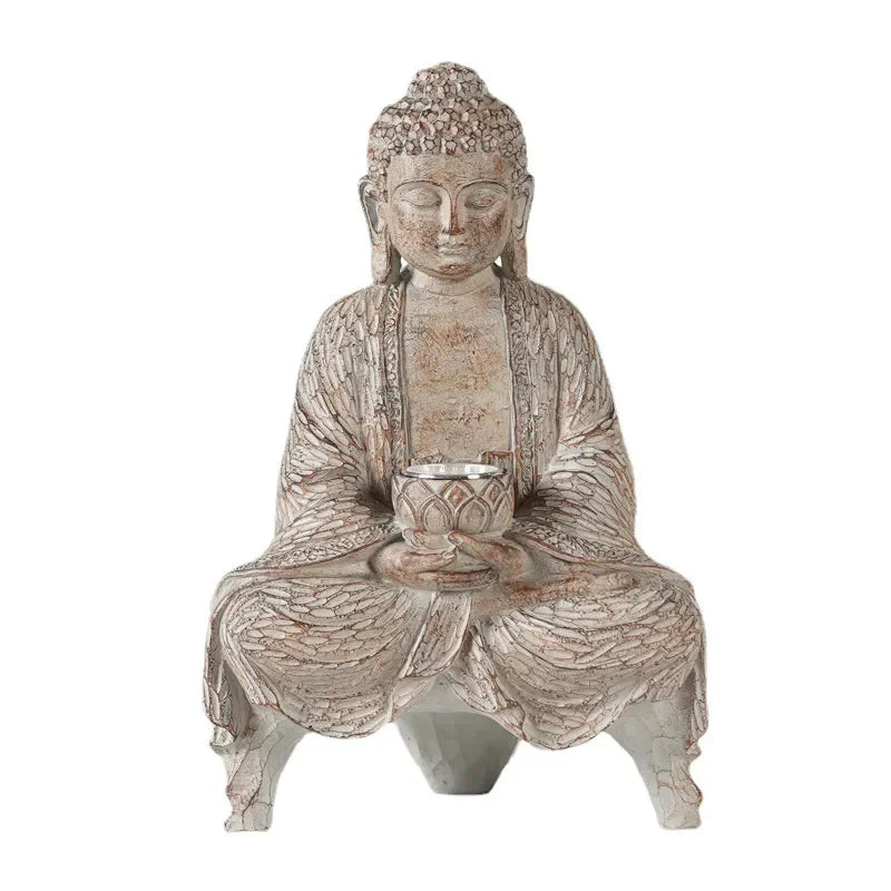 Zen Buddha Solar Statue