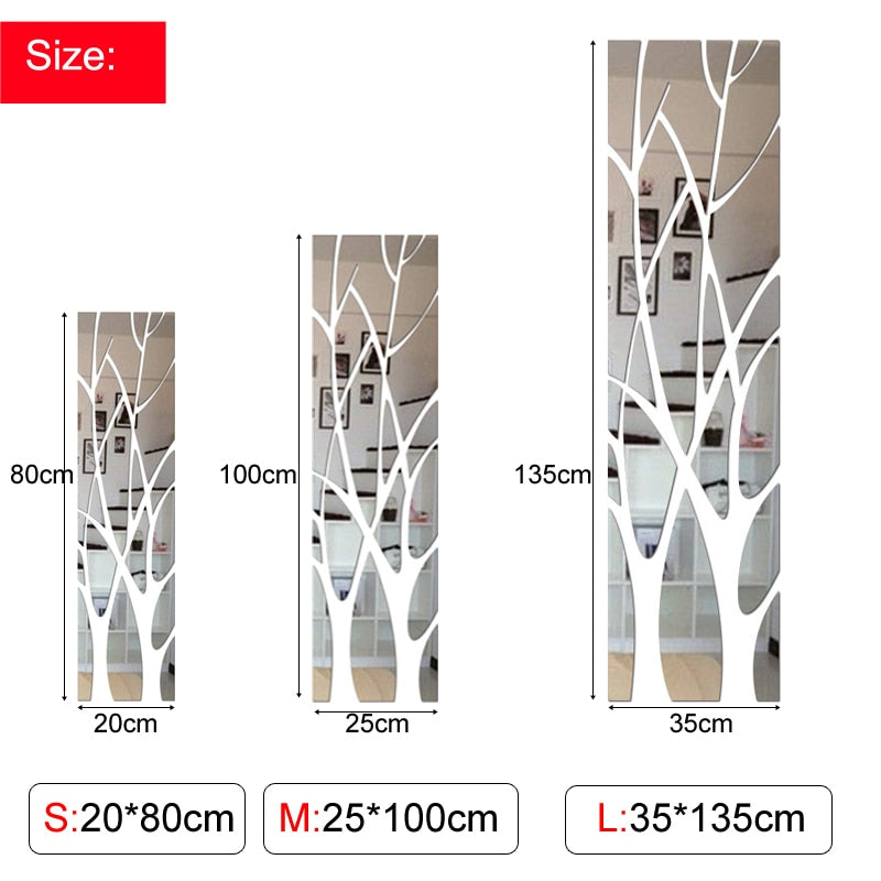 Tree Acrylic Mirror Wall Sticker