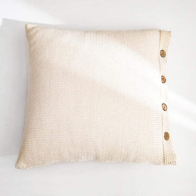 Soft Cotton Button Cushion Cover