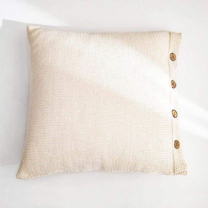 Soft Cotton Button Cushion Cover