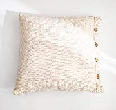 Soft Cotton Button Cushion Cover