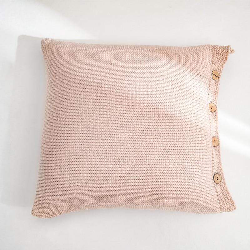 Soft Cotton Button Cushion Cover