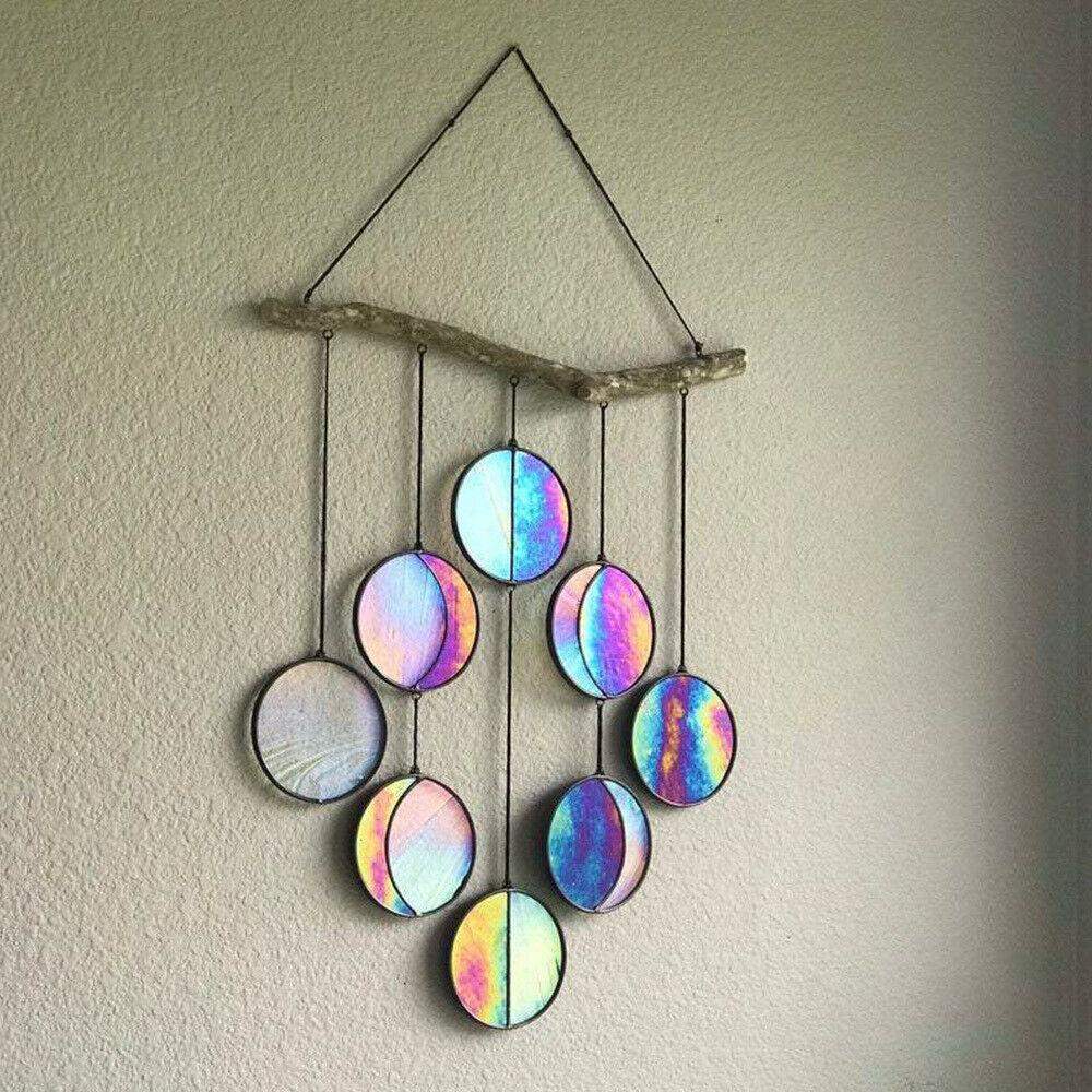 Stained Glass Moon Phase Wall Art