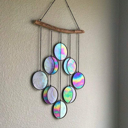 Stained Glass Moon Phase Wall Art