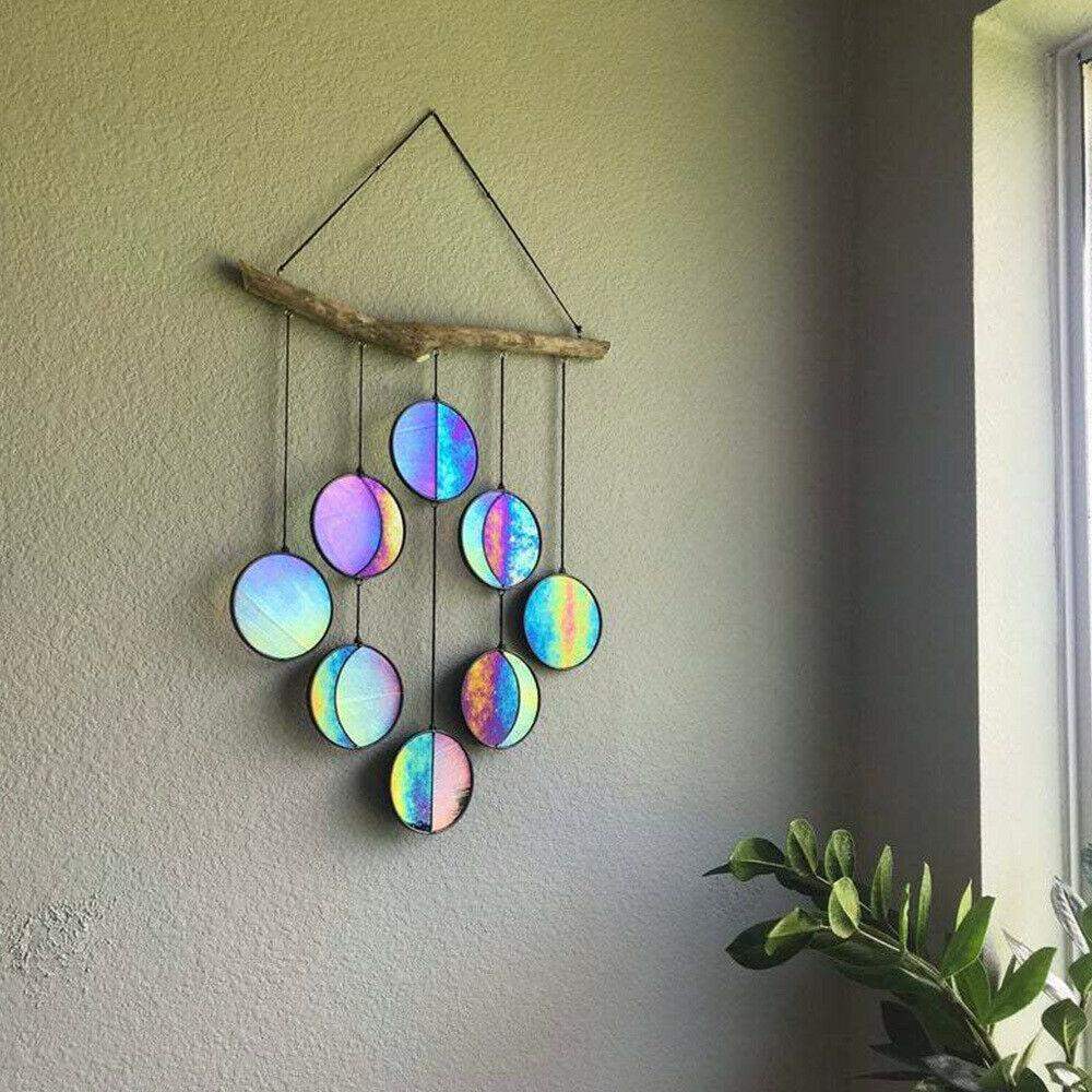 Stained Glass Moon Phase Wall Art