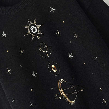 Starry Sky Embroidery Sweater Sweater