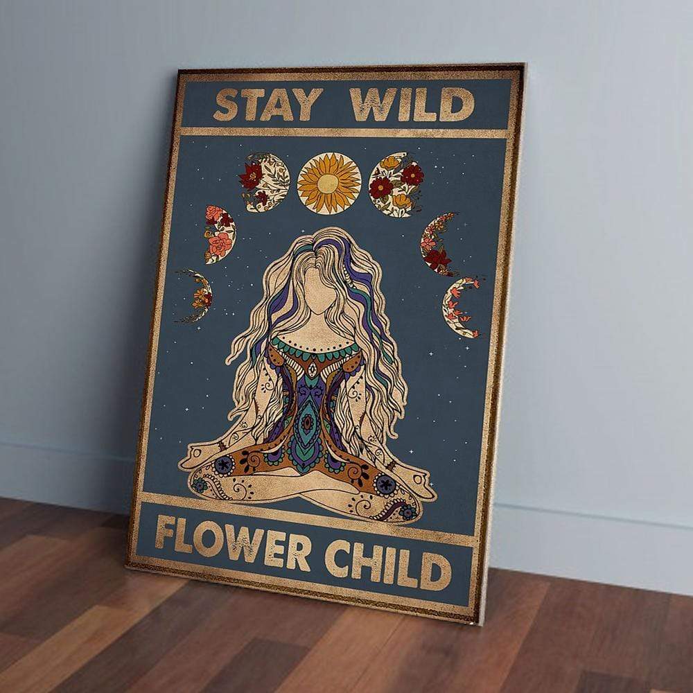 Stay Wild Flower Child Canvas Wall Art