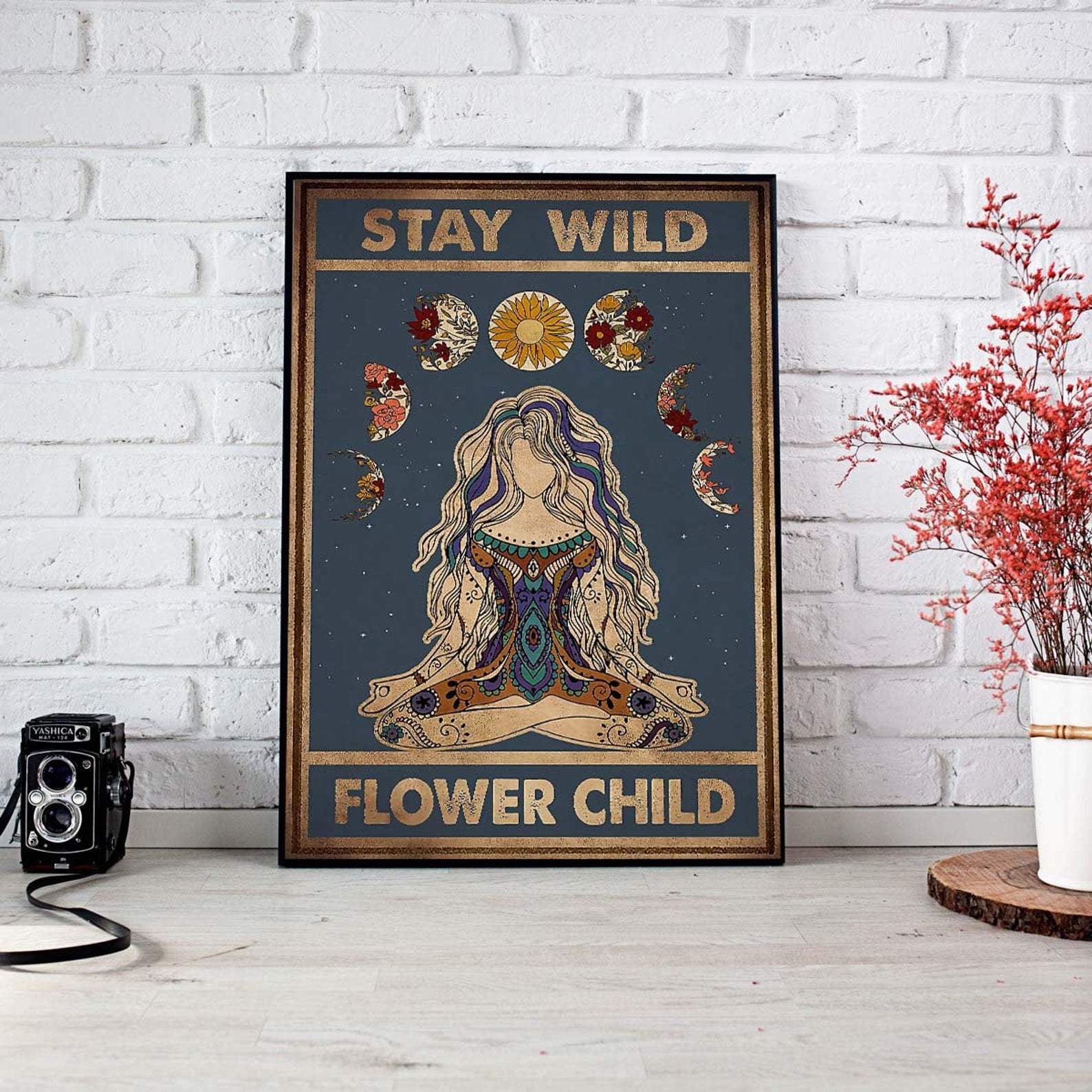 Stay Wild Flower Child Canvas Wall Art