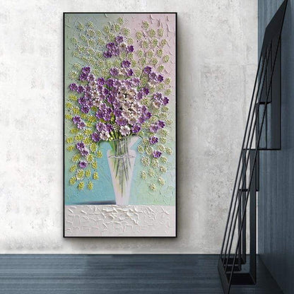 Stereoscopic Flowers Canvas Wall Art