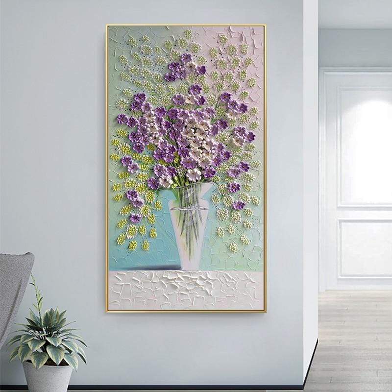 Stereoscopic Flowers Canvas Wall Art