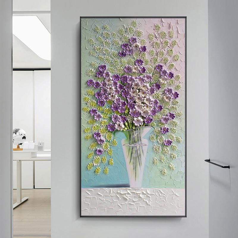 Stereoscopic Flowers Canvas Wall Art