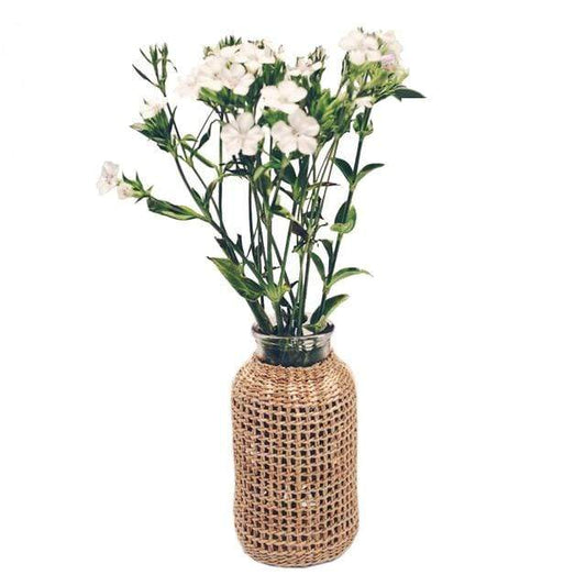 Straw Flower Vase