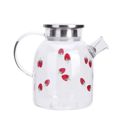 Strawberry Glass Teapot