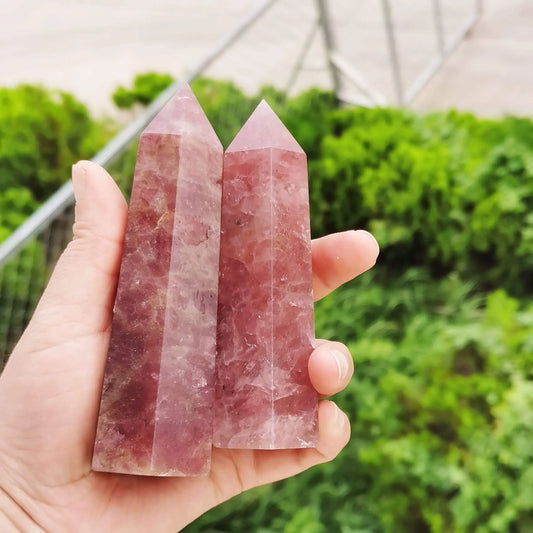 Strawberry Quartz Point Crystal