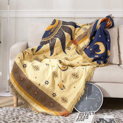 Sun & Moon Stars Throw Blanket Blankets & Throws