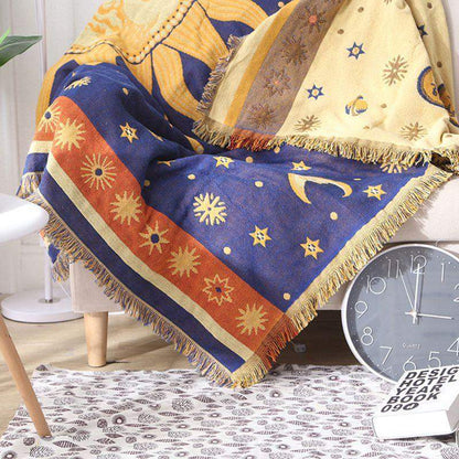 Sun & Moon Stars Throw Blanket Blankets & Throws