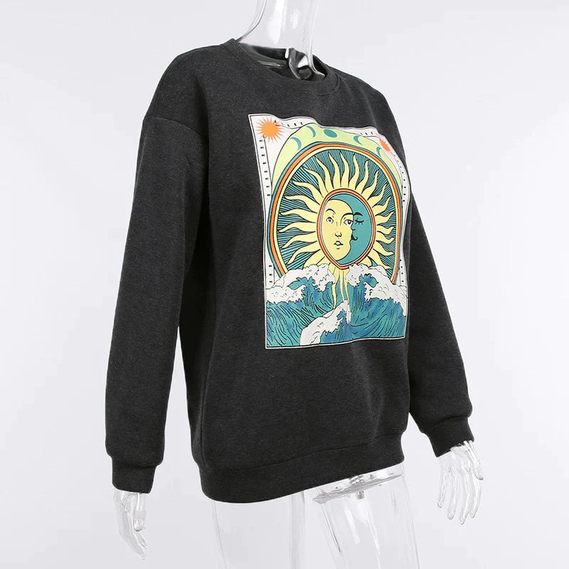 Sun & Moon Waves Hoodie