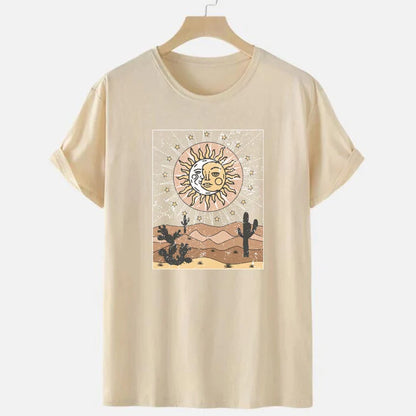 Sun & Moon with Cactus Desert Graphic Tee