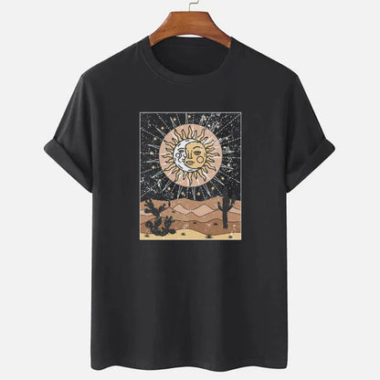 Sun & Moon with Cactus Desert Graphic Tee