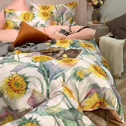 Sunflower Egyptian Cotton Bedding Set Duvet Covers & Sets