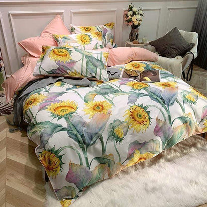 Sunflower Egyptian Cotton Bedding Set Duvet Covers & Sets