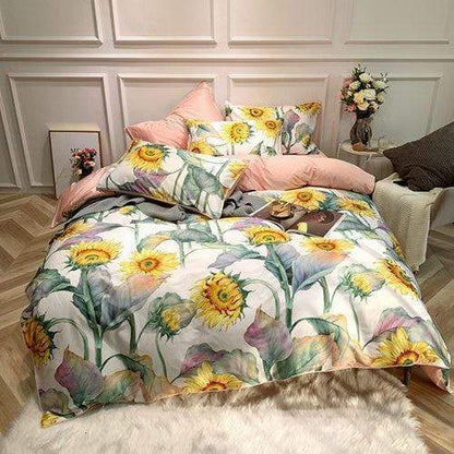 Sunflower Egyptian Cotton Bedding Set Duvet Covers & Sets