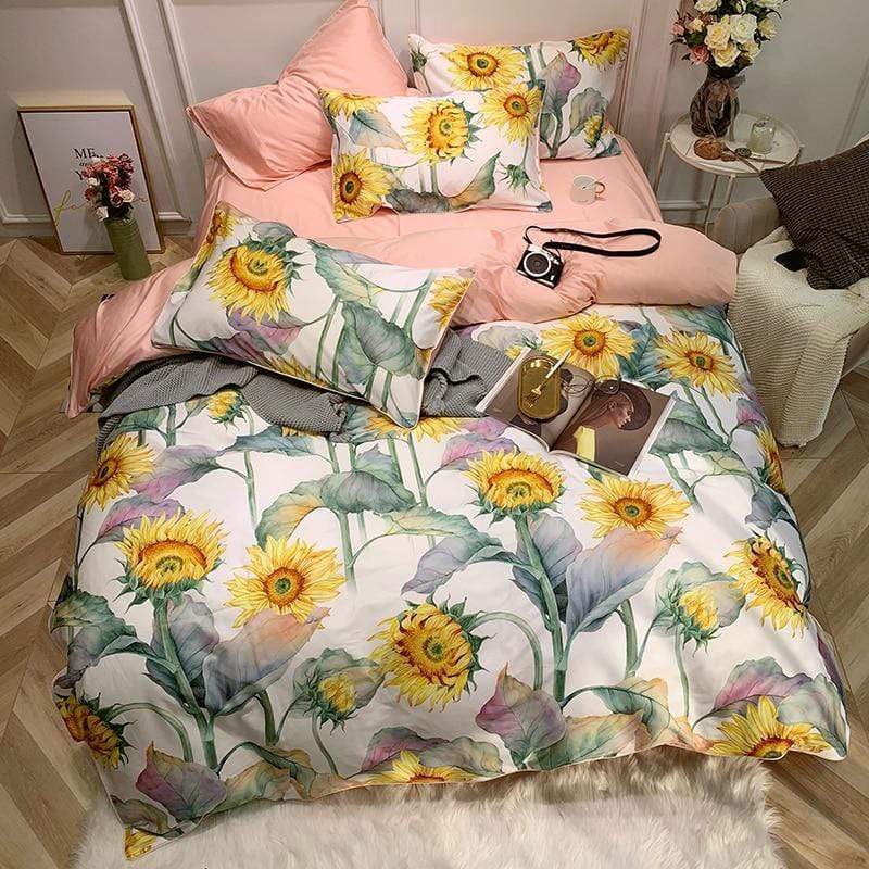 Sunflower Egyptian Cotton Bedding Set Duvet Covers & Sets