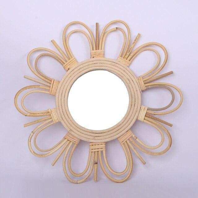 Sunflower Rattan Mirror