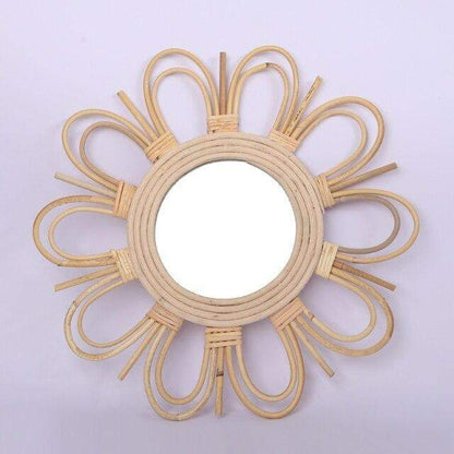 Sunflower Rattan Mirror