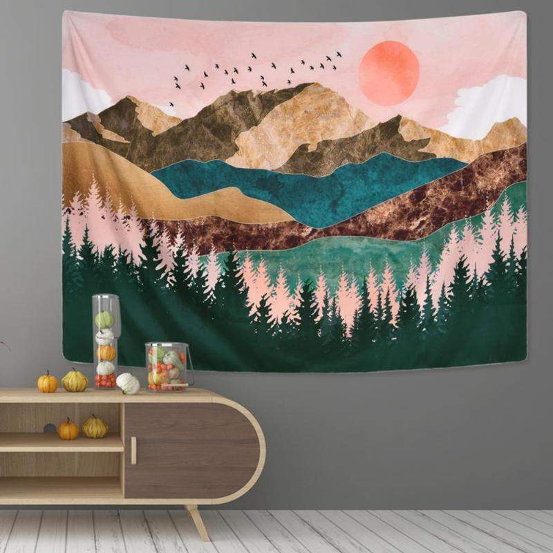 Sunset Mountains Tapestry