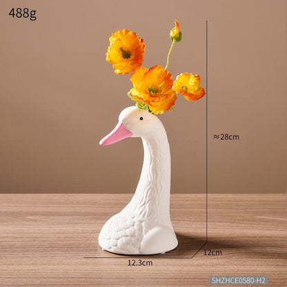 Swan Head Vase