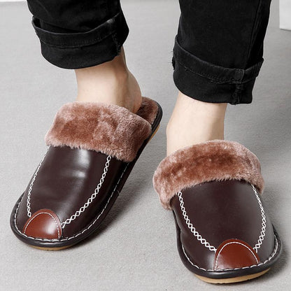 The Indoor Thick-Soled Warm Home Lovers Shoes Slippers dark brown Bedding slippers