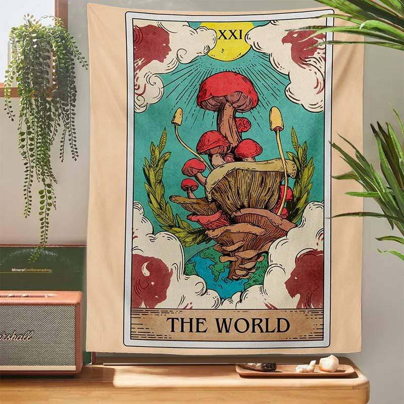 Tarot Magic Mushroom Tapestry