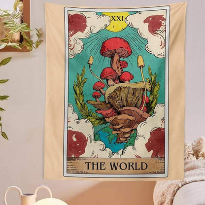 Tarot Magic Mushroom Tapestry