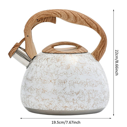 Tea Kettle With Wood Grain Anti Heat Handle